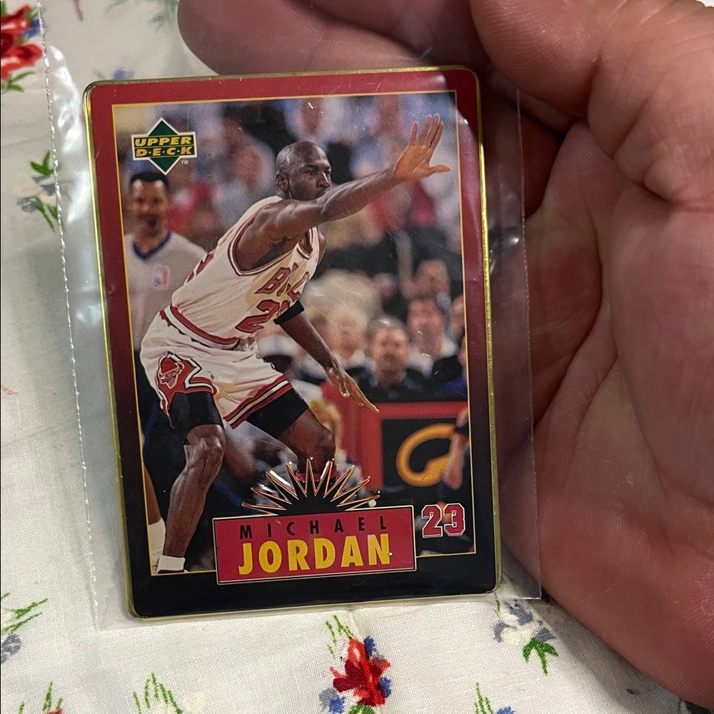 Upper Deck Michael Jordan Basketball Card - Black and Red